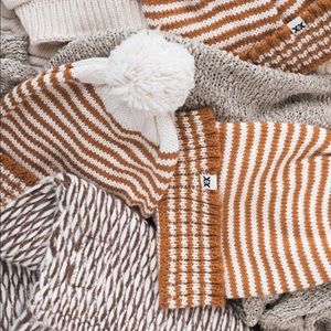 Brand new winter striped Pom Pom beanie!